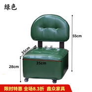 禧廂苑家用小凳子客廳溜溜椅靠背旋轉(zhuǎn)滑輪矮凳門口換鞋凳洗腳凳帶輪 綠色皮質(zhì)靠背-都是-發(fā)貨快-質(zhì)量