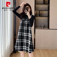 皮爾卡丹高端時(shí)尚小個(gè)子2025秋冬復古格紋毛呢V領(lǐng)背帶連衣裙 + 毛衣兩件套 黑格背心裙+毛衣 套裝 L 【建議105-115斤以?xún)取?
                                         title=