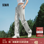 森馬梅花系列休閑褲女運(yùn)動(dòng)簡約風(fēng)長褲春秋慵懶闊腿褲109524127006
