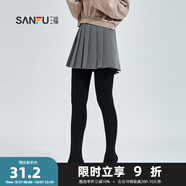 三福 女褲襪單條裝 淑女易搭收腹提臀不易下滑連腳絲襪823295 黑色 均碼