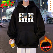 臣嬪重磅520g純棉美式連帽衛衣男秋冬oversize感街頭寬松外套chis港風(fēng) CM016黑色加絨 加絨 5XL