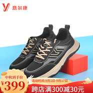意爾康男鞋夏秋季新款潮流百搭時(shí)尚舒適輕便耐磨防滑戶(hù)外登山徒步旅游鞋 黑/卡其S531AE54098U-B4 單層 39