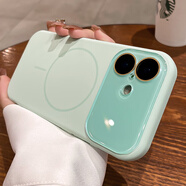 巴蒂尼 Ai按鍵適用iphone17手機殼蘋(píng)果17新款草紫色16pro液態(tài)硅膠保護套15promax鏡頭全包防摔14情侶外殼 【曼波綠】硅膠式Ai鍵*水晶鏡頭膜*磁吸充電 iPhone 17