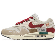 耐克（NIKE）定制球鞋AirMax1圣誕節冬夢(mèng)奇緣復古戀歌低幫休閑跑步鞋 卡其紅男款 42