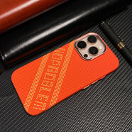 梵皓伊輕薄質(zhì)感凱夫拉碳纖維適用新款蘋(píng)果16Proamx手機殼iPhone15Pro超薄散熱保護套14/17小眾高級感硬殼 凱夫拉-橙英文G60-內置磁吸【碳纖維紋-鋁合金】 IPhone16Proma