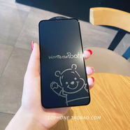 中掌柜蘋(píng)果17proMax卡通息影鋼化膜適用iPhone16pro手機膜13全屏防爆膜11隱形圖案屏幕12保護膜15plus可 息影膜揮手維尼熊 iPhone16ProMax