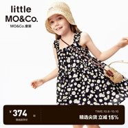 little MO&Co.little moco童裝25夏新款女童純棉法式度假風(fēng)無袖背心碎花連衣裙 藝術(shù)花卉色 130 130/64