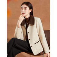 小紅書(shū)同款可蓓兒優(yōu)雅時(shí)尚小香風(fēng)外套女2025新款春秋感雙面呢小個(gè) M建議85-105斤左右