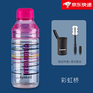 杯具熊（BEDDYBEAR）兩段式玻璃杯便攜隨手杯家用耐高溫水杯車載創(chuàng)意大容量杯子 玻璃杯-彩虹橋