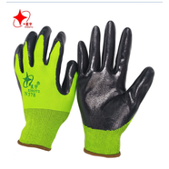 星宇勞保手套n578 568丁腈乳膠浸漬手套工業(yè)勞保作業(yè)手套耐磨耐油 12綠色N578 M