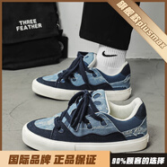 瑪雅鷹（MAYAYING）男鞋國潮秋季青少年運動(dòng)帆布板鞋高級感透氣百搭小眾休閑面包鞋女 深藍【旗艦款】 35