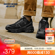 斯凱奇（Skechers）新款男鞋子戶外復(fù)古百搭厚底老爹鞋運動鞋休閑鞋 237121-BBK 全黑色 41