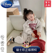 迪士尼（Disney）女童春秋季運(yùn)動(dòng)套裝2024新款兒童寶寶洋氣時(shí)髦韓范衛(wèi)衣長(zhǎng)褲兩件套 套裝 110cm