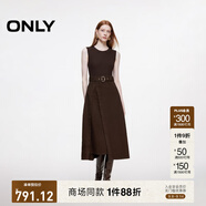 ONLY秋季時(shí)尚針織牛仔拼接修身長(zhǎng)裙連衣裙女|124342036E11 鏡瓶棕色XS (155) 76A