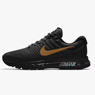 耐克（NIKE）AIR MAX 2017全掌氣墊透氣跑步鞋減震男女跑步運(yùn)動(dòng)百搭休閑鞋 17-黑金色 36