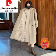 皮爾卡丹2025冬季時(shí)尚高級感大衣女大號微胖m寬松加厚中長(cháng)款呢子毛呢外套 燕麥色加棉版【休閑/運動(dòng)/寬松/搭配/氣質(zhì) 加厚 L 【100-120斤】