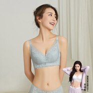香蜜閨秀內衣女【無(wú)尺碼】無(wú)痕吊帶背心式膚隱形舒適無(wú)鋼圈美背文胸女 2012035灰藍（薄杯） 75D
