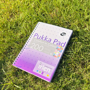 PUKKA PAD外單pukkapad   A5彩色內頁(yè)橫線(xiàn) 線(xiàn)本帶可撕線(xiàn) 線(xiàn)80g紙張100張/本 紫色