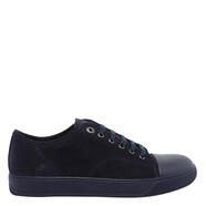 浪凡（LANVIN）板鞋男舒適耐磨百搭輕便圓頭低幫系帶深色戶(hù)外通勤休閑鞋 黑色 39