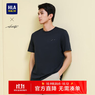 HLA海瀾之家短袖T恤男輕商務時尚系列繡花短t男夏季【安心品質】