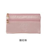 蒲卡儂錢包女長版輕便時尚媽媽款小眾設(shè)計裝手機移動充鑰匙卡零錢包 胭紅粉