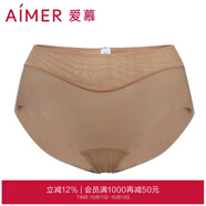 愛慕（Aimer）內(nèi)褲女士中腰三角內(nèi)褲女經(jīng)典KiKi褲輕薄光面內(nèi)衣馬卡龍多色內(nèi)褲 深膚色 1條 M (165)