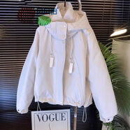 貝貝怡（Bornbay）中大童韓范彩色休閑二棉外套女童2025新款連帽夾克沖鋒衣潮 米色 B沖鋒衣棉服（無(wú)配飾） 130