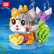 Loz俐智成人積木拼裝國潮中華街兒童玩具送男女朋友情人節生日禮物 8114-海底美人魚(yú)