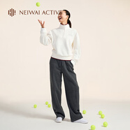 NEIWAI內(nèi)外拉絨抽繩直筒衛(wèi)褲女休閑褲子顯瘦潮流新款NA252SO4103 深花灰 S