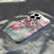 華為簡(jiǎn)約桃憶江南iPhone15promax手機(jī)殼13PRO彩繪14亮面12精孔11硬殼 菲林殼-全包-桃憶江南 華為P20Plus