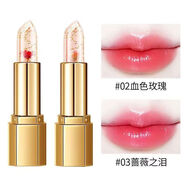 溫變潤唇膏防水不沾杯不掉色保濕鮮果凍透明口紅滋潤鮮花持久 02#血色玫瑰+03#薔薇之淚