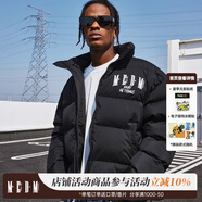 MEDM國潮基礎款羽絨服男春秋季美式高街復古oversize保暖休閑外套 黑白色 M