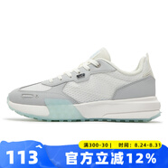 361度女鞋復古文化鞋2025年春季新款潮流時(shí)尚透氣網(wǎng)布防滑耐磨休閑跑鞋 羽毛白/光子灰 38