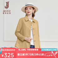 經(jīng)典故事（JANE STORY）經(jīng)典故事時(shí)尚簡(jiǎn)約短款風(fēng)衣女春秋2025新款高級(jí)氣質(zhì)小個(gè)子通勤外套 F03黃色 L