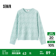 森馬毛衣女冬寬松時(shí)尚氣質(zhì)圓領(lǐng)針織衫優(yōu)雅千鳥(niǎo)格套頭衫女裝內(nèi)搭 綠色調(diào)00344 170/92A/XL