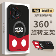 迪士尼（Disney）【正版】適用于 于華為pura80手機保護殼新款pura70掛繩創(chuàng  )意ultra矽膠60pro支點(diǎn)殼50E可愛(ài)個(gè)性40保 【掛圈米奇-黑色】正版授權天使眼護鏡360°旋轉支 華為_(kāi)P30_Pro