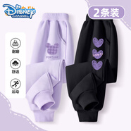 迪士尼（Disney）女童褲子秋季2025新款早秋休閑衛(wèi)褲寬松女大童長褲兒童運動褲 1【春秋款丨牛奶絲面料】萌耳朵K 140 cm