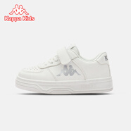 Kappa【新品】Kappa kids童鞋春季款男女童鞋透氣舒適中大童運動鞋兒童 米白色 26
