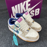 AJNIKER莆田純?cè)驴頳unk化石玫瑰板鞋版本白酒氣墊鞋帶男女低幫校園滑板 紫白鴛鴦(摩擦吱吱響帶氣墊) NIK 42