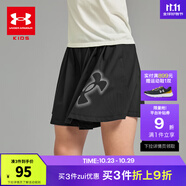 安德瑪（Under Armour）女大童運(yùn)動(dòng)褲裙寬松版型清爽舒適褲裙兒童休閑運(yùn)動(dòng)褲裙252213123 黑色 165