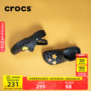 CROCS卡駱馳洞洞鞋貝雅男鞋女鞋輕便耐磨一腳蹬拖鞋休閑鞋|10126 黑色-001 40 (250mm)