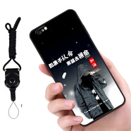 馳漢牌  適用蘋(píng)果iPhone7/8 Plus手機(jī)殼保護(hù)套全包防摔磨砂個(gè)性卡通男女款軟殼 拼命加油-配指環(huán)+掛繩 蘋(píng)果7plus/8plus 5.5英寸