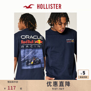 HOLLISTER25夏季情侶高街重磅棉質(zhì)廓形T恤男裝女裝KI323-5111 海軍藍(lán) M (180/100A)