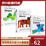 英文原版 My Very First Book of Words/Numbers/Clolrs/Shapes 3冊連連看兒童紙板書(shū) 艾瑞卡爾 Eric Carle 綠山墻