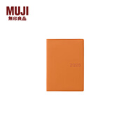 無(wú)印良品（MUJI）PVC封面月周記筆記本/2024年12月開(kāi)始 2025手賬本計劃本記事本日程本本 88張/橙色/A6