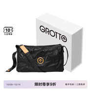 個(gè)樂(lè)黑石包經(jīng)典大容量植鞣綿羊皮單肩斜挎通勤軟包男女款禮物 黑石M（金標(biāo)）