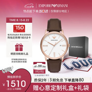 安普里奧·阿瑪尼（Emporio Armani）手表男士簡(jiǎn)約商務(wù)系列 皮帶休閑石英表七夕情人節禮物AR11572