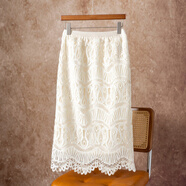 塔馳密司高端蕾絲半身裙女秋設計感鏤空鉤花直筒包臀裙 米白色 75裙長(cháng) L 130斤以?xún)?
                                         title=