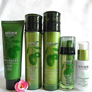 植物智慧【官方】橄欖鮮活彈潤水乳液眼霜面霜護膚套補水緊致保濕雅格麗白 5件套 潔面+水+乳液+眼霜+隔離