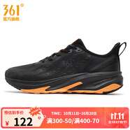 361°男鞋運動鞋夏季新品361度男緩震跑鞋 曜石黑/煙灰 40